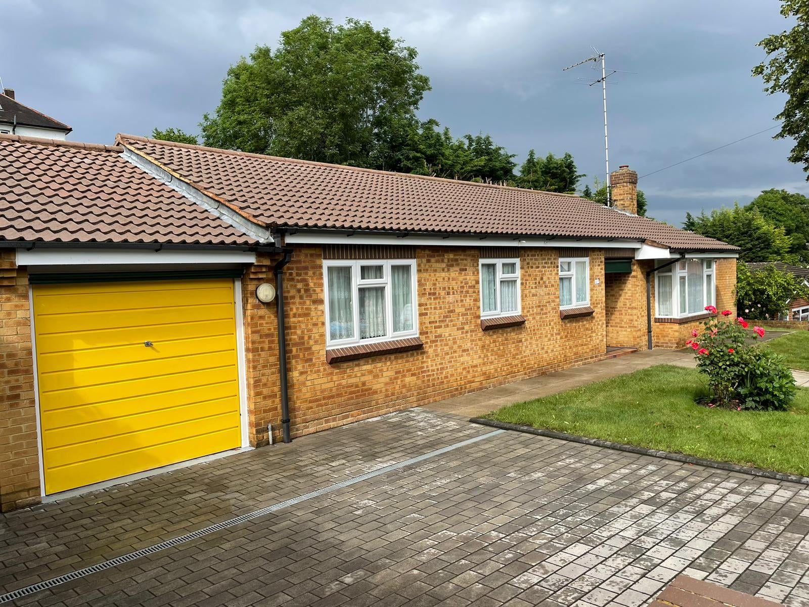 Roof after jet washing
