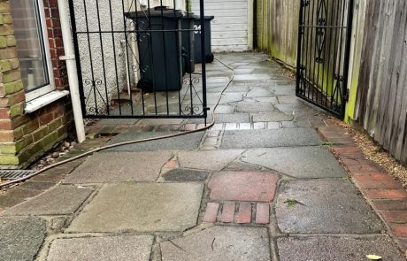 Crazy paving after jet washing