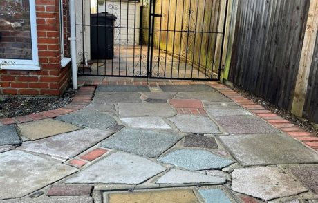 Crazy paving after jet washing