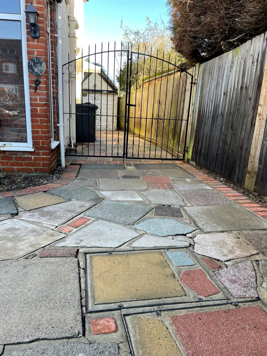 Crazy paving after jet wash Crazy paving after jet wash