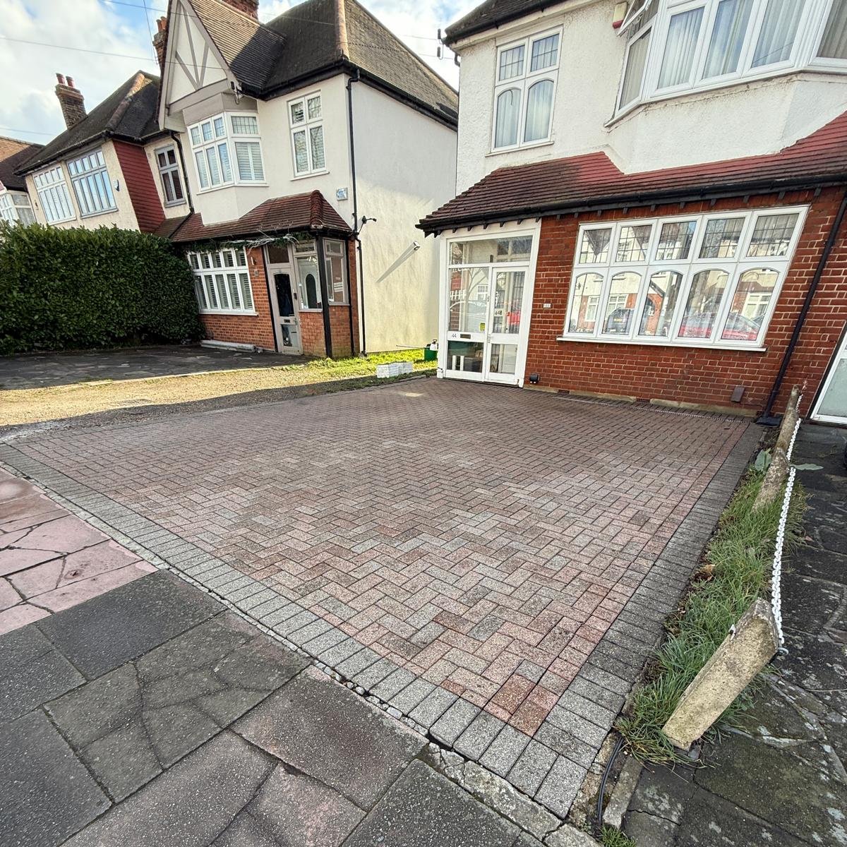 Block driveway after jet wash
